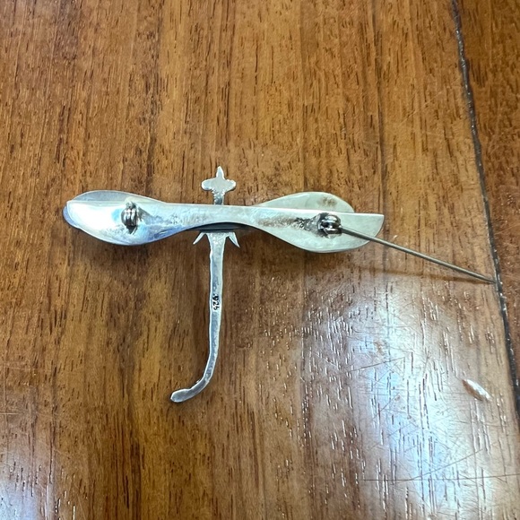 Vintage Sterling Silver Large 3D Dragon Fly Brooch - Picture 3 of 14